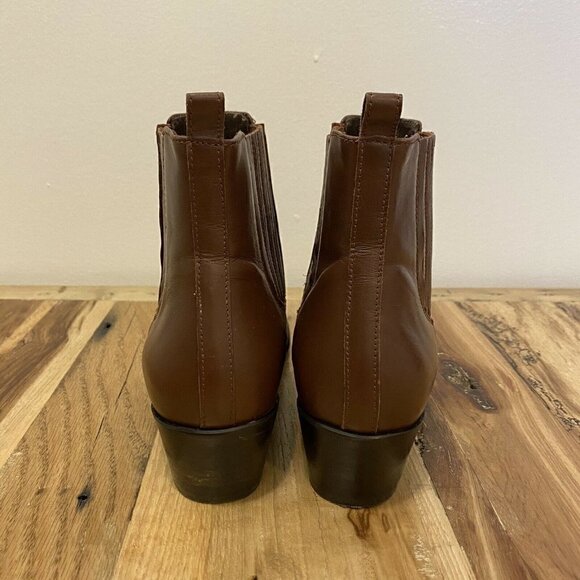 J.Crew Women's Chelsea Ankle Boots Brown Leather 6 - Picture 5 of 9